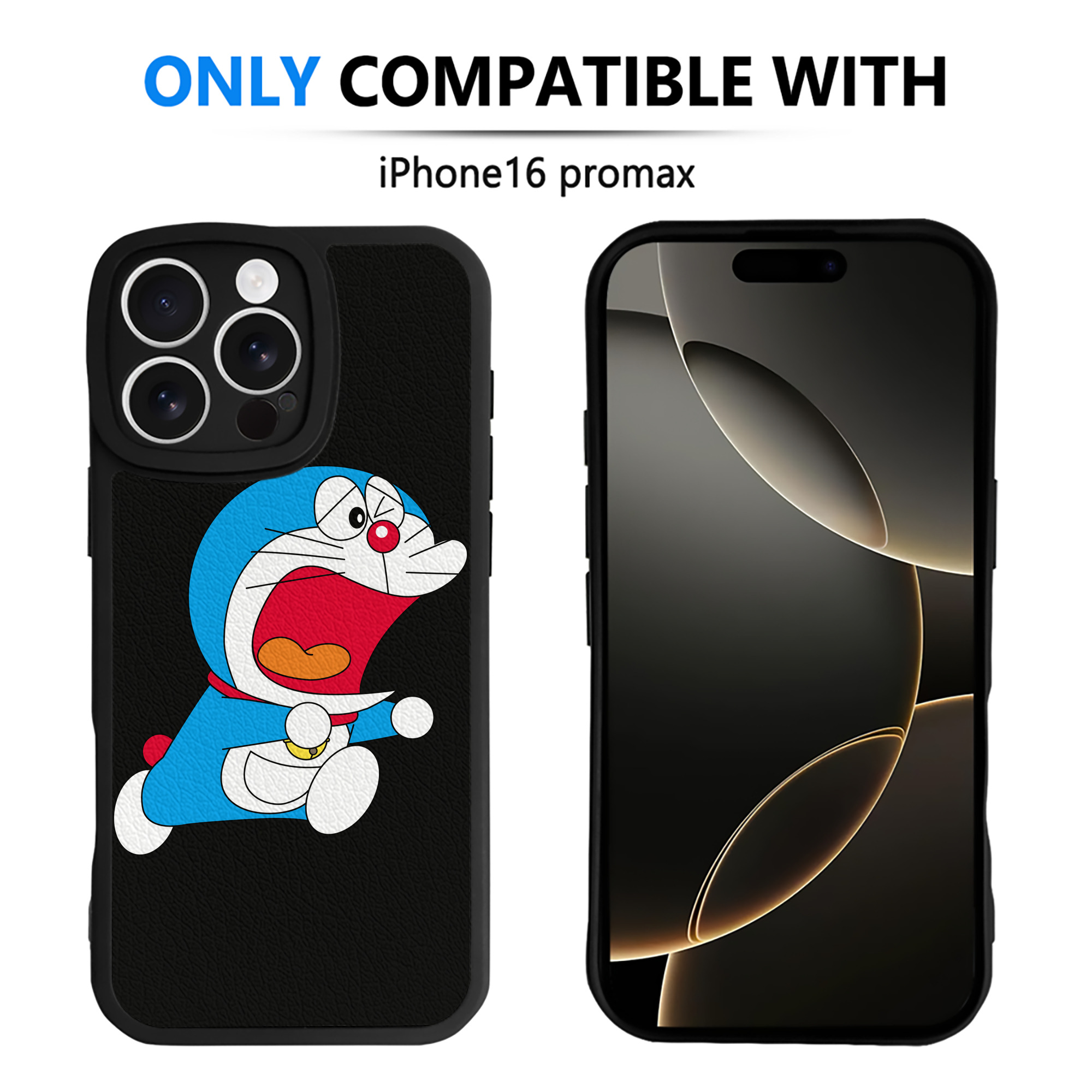 （画像用） ドラえもん Doraemon 【iPhone 16シリーズ対応】シリコンスマホケース（レザー調） 材質：シリコン